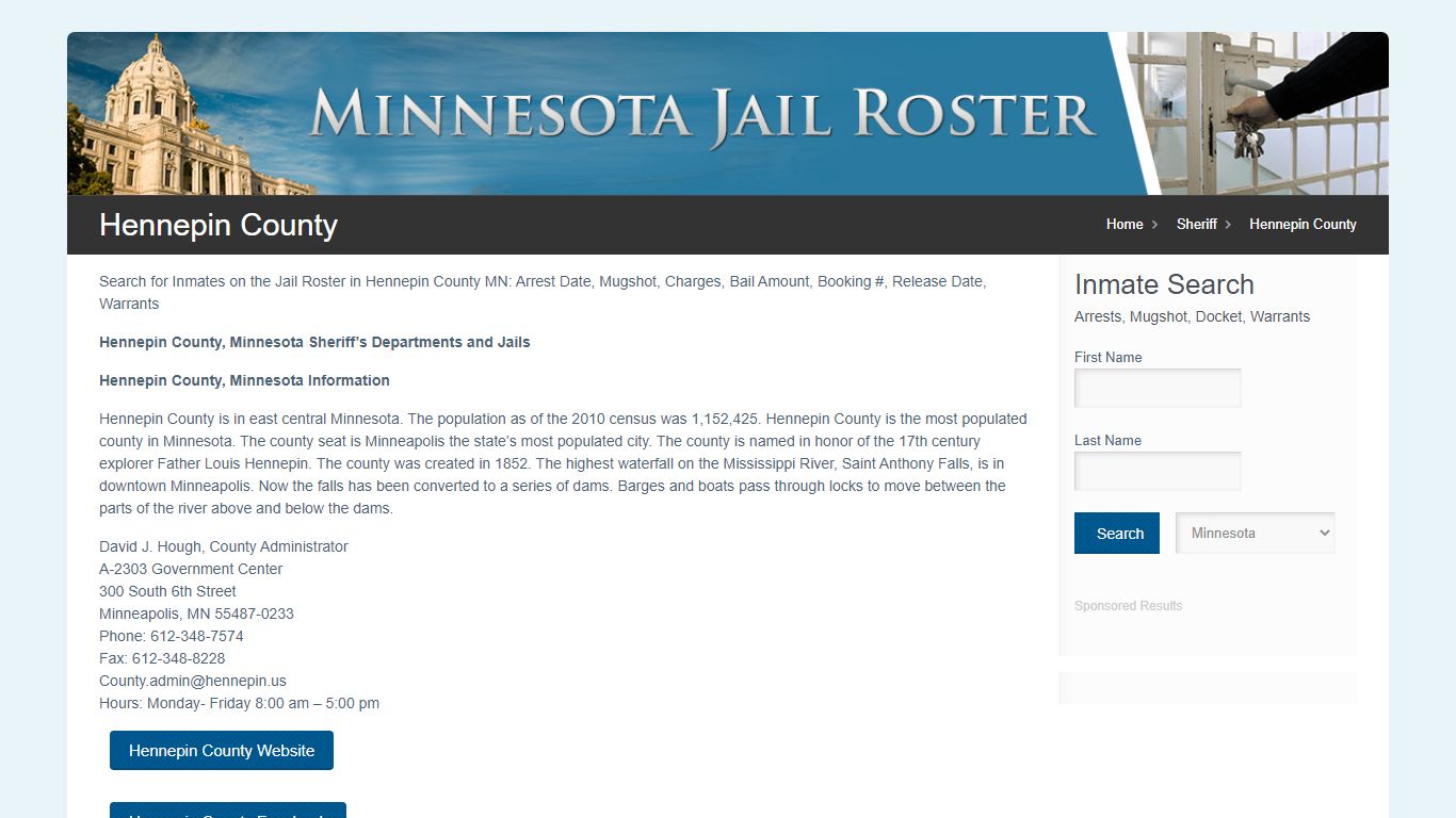 Hennepin County | Jail Roster Search - MinnesotaJailRoster.com