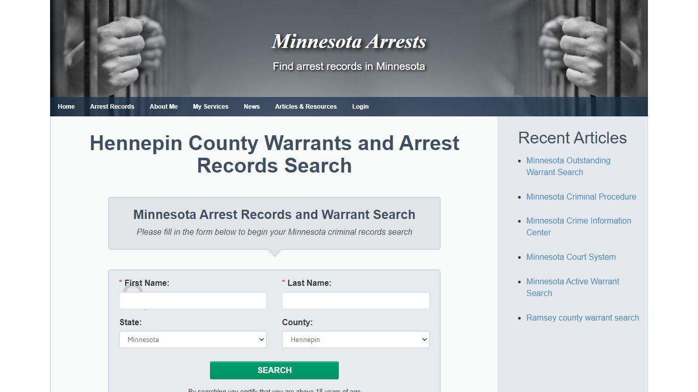 Hennepin County Warrants and Arrest Records Search